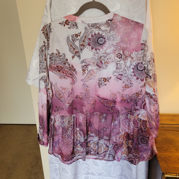 BUY 3, get 1 FREE (SEE DETAILS), Croft & Barrow Pink Tshirt Top (313) - Picture 5 of 8